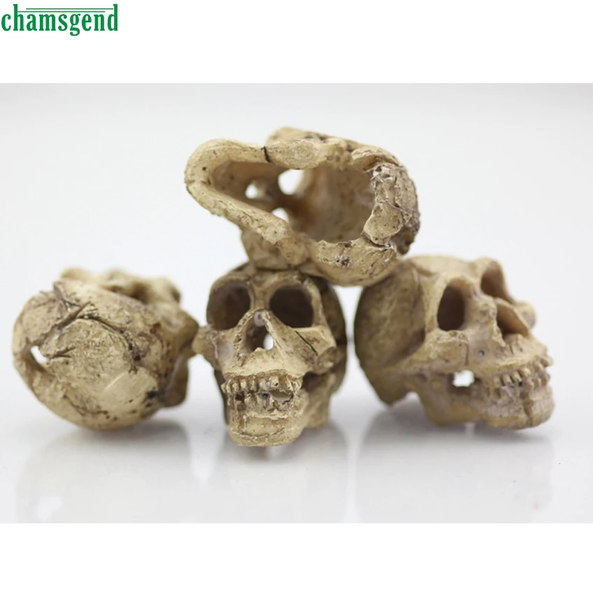 

CHAMSGEND New Design Aquarium Decorative Resin Skull Crawler Dragon Lizards Decoration Gifts Synthetic Resin