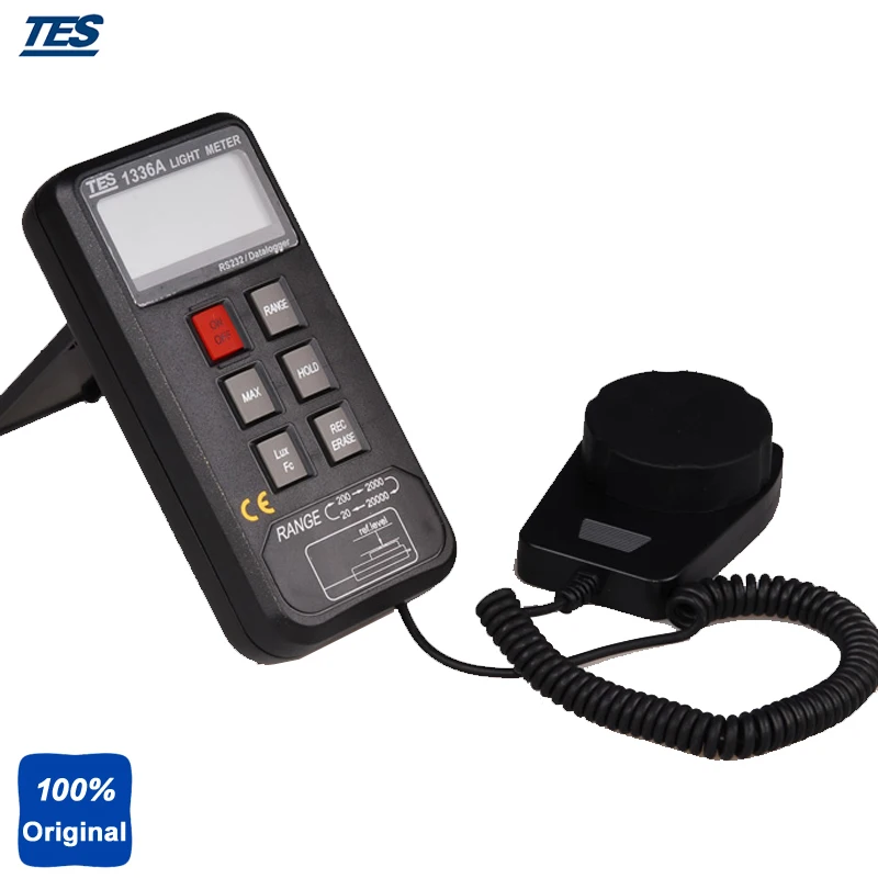 TES 1336A цифровой Люкс метр регистратор данных световой с USB интерфейсом памяти 16000
