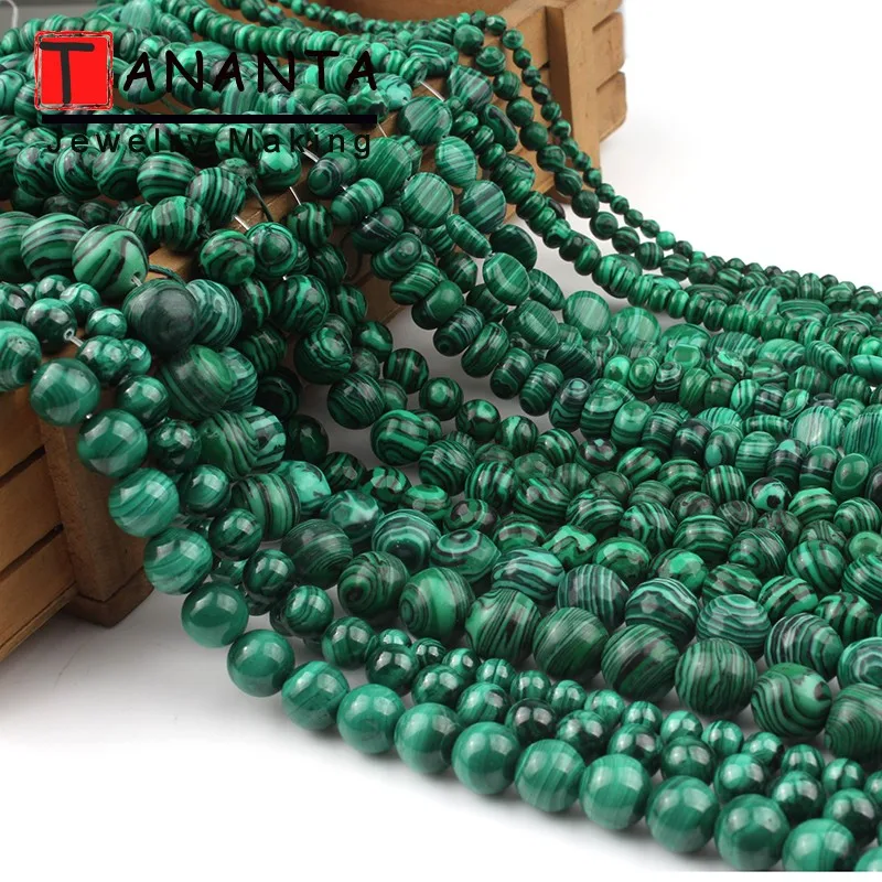 

Natural Faceted Round Teardrop Heart Square Shape Green Malachite Stone Beads For Jewelry Making DIY Bracelet Necklace 15 inch
