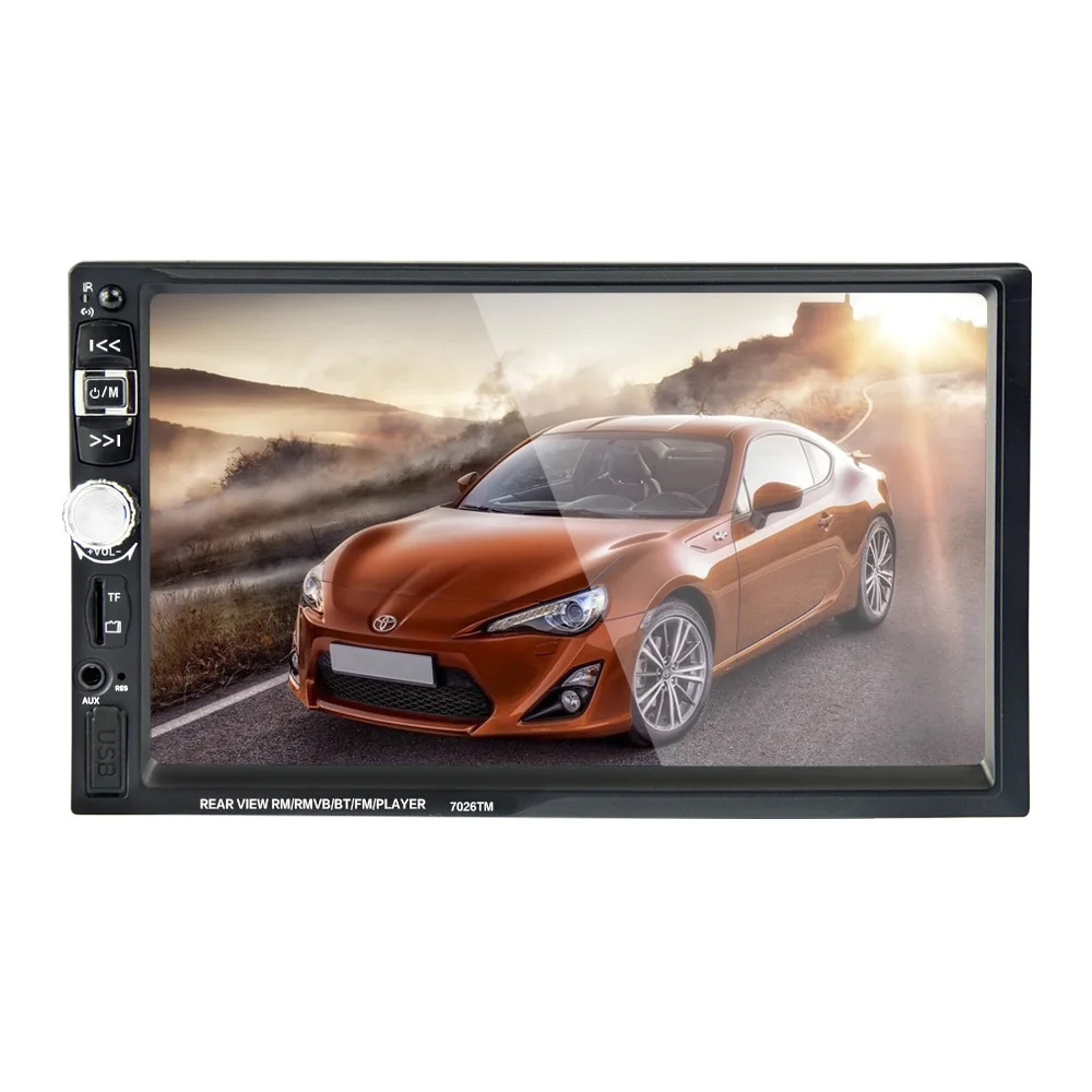 7026TM 7 inch font b car b font multi function player touch screen radio Bluetooth MP3