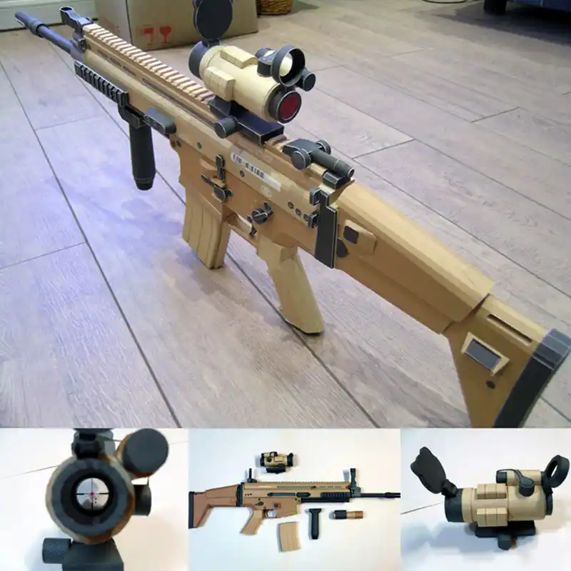 Бумажная снайперская модель винтовки игрушки ручной работы 3D DIY материал ручной работы Креативные вечерние реквизиты для шоу прилива украшение дома вызов подарок 98 см - изображение