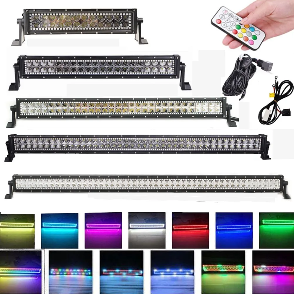 

Пульт дистанционного управления RGB Halo 72 Вт 120 Вт 180 Вт 240 Вт 288 Вт Светодиодный светильник, бар аварийного Предупреждение транспортного средства 4x4 светодиодный стробоскоп-светильник