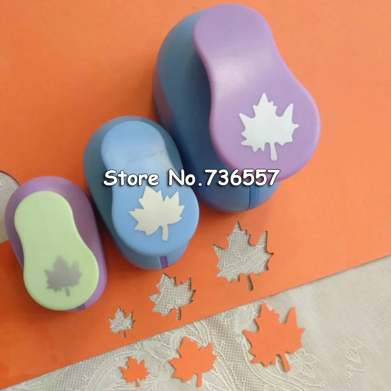 3PCS(5cm,3.8cm,2.5cm) Maple Leaf craft punch set children manual DIY