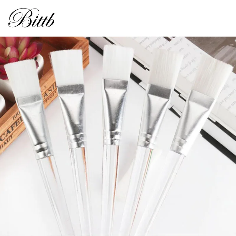 

Bittb 15Pcs Facial Mask Brush Kit Makeup Brushes Eyes Face Masks Applicator Cosmetics Mask Brush Tools White Clear Handle