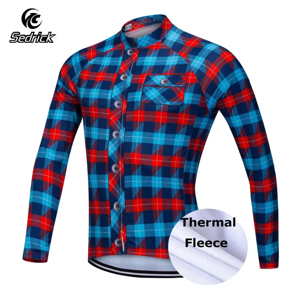 plaid mtb jersey