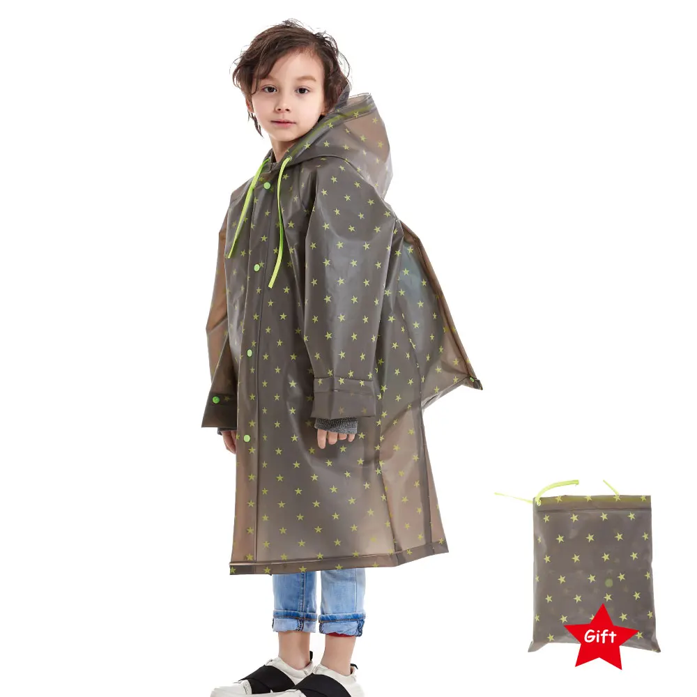 Yuding водонепроницаемый пластиковый детский плащ для девочек и мальчиков, непроницаемое пончо, детский школьный дождевик для сумок, куртка-дождевик, комплект