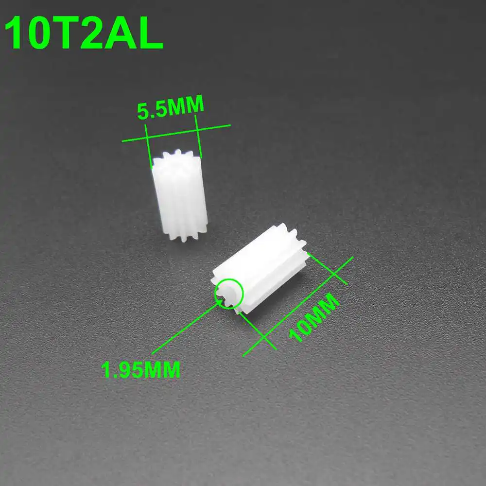 Transmission Gear 0.5M Plastic Spur Gear Apeture 2mm 1.95mm 7/8/9/10/11/12/13/14/15/16/18/20/24 Teeth 7T 8T 9T 10T 11T 12T 14T 15T 16T 18T 20T 24T