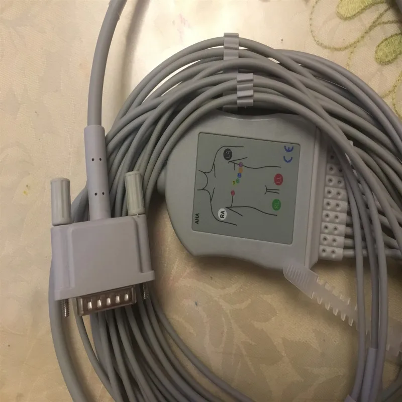 Совместим с Bionet Cardiocare 2000/CardioTouch3000 кабель для ЭКГ leadwires 10 проводов медицинский ECG 4 0