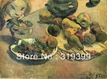 

Oil Painting Reproduction on Linen canvas, Nature morte aux fruits by paul gauguin,100%handmade,Fast Free Shipping
