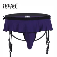 IEFiEL сексуальный Для мужчин s открытой попой Трусы-шорты с дуга Чехол подвязки гей Для мужчин нижнее белье эластичный пояс нижнее белье бикини