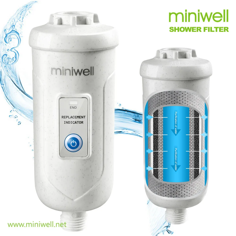 Фильтр для душа Miniwell L730-удаляет 99% хлора, тяжелых металлов, Thms для защиты вашей кожи