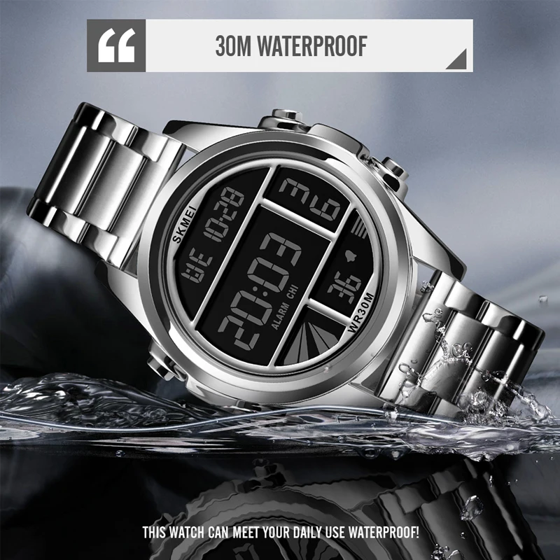 

Fashion Men Watches Luxury Gold Digital Wristwatch Waterproof Chronograph Sport Bracelet Luminous Display Electronic Watch Male