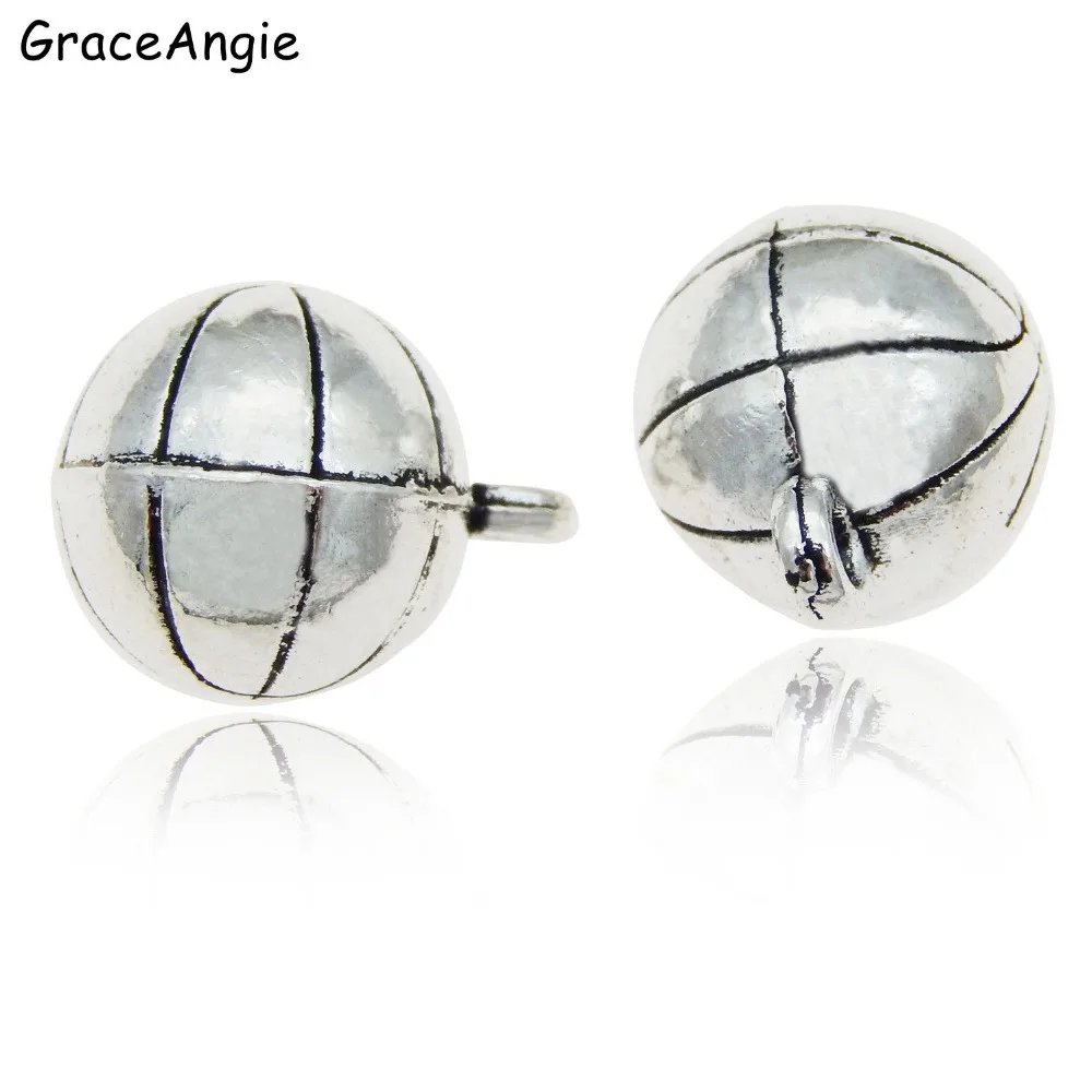 GraceAngie 5pcs Antique Basketball charm pendant DIY Bracelet Zinc Alloy Necklace Jewelry Making Crafts FindingColor | Украшения и