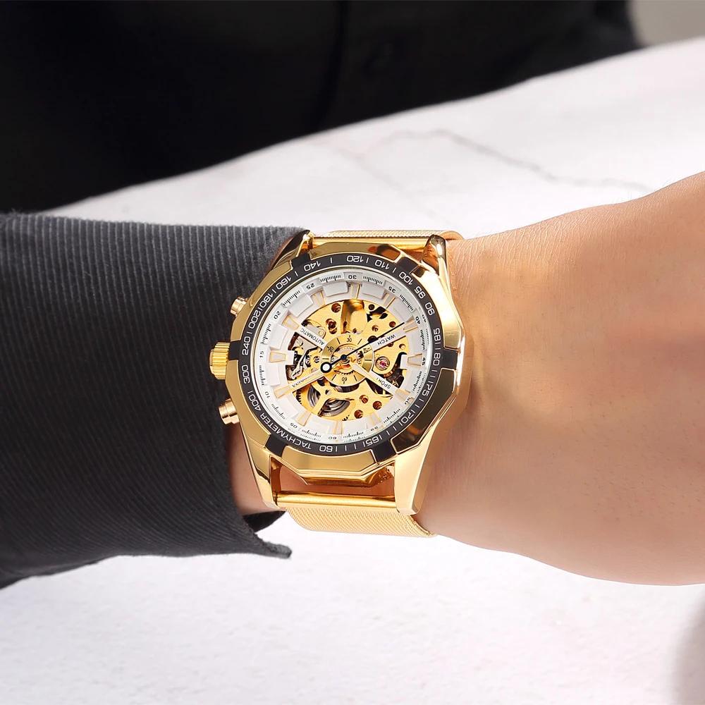 gold sport automatic watch men-6
