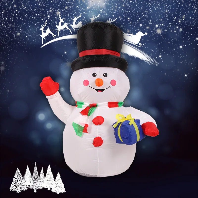 Radko Ornaments Snowman Christmas Ornament Sharing The Warmth X056 4m Lovely Giant Outdoor Christmas Inflatable Snowman With Led Light For Decoration China