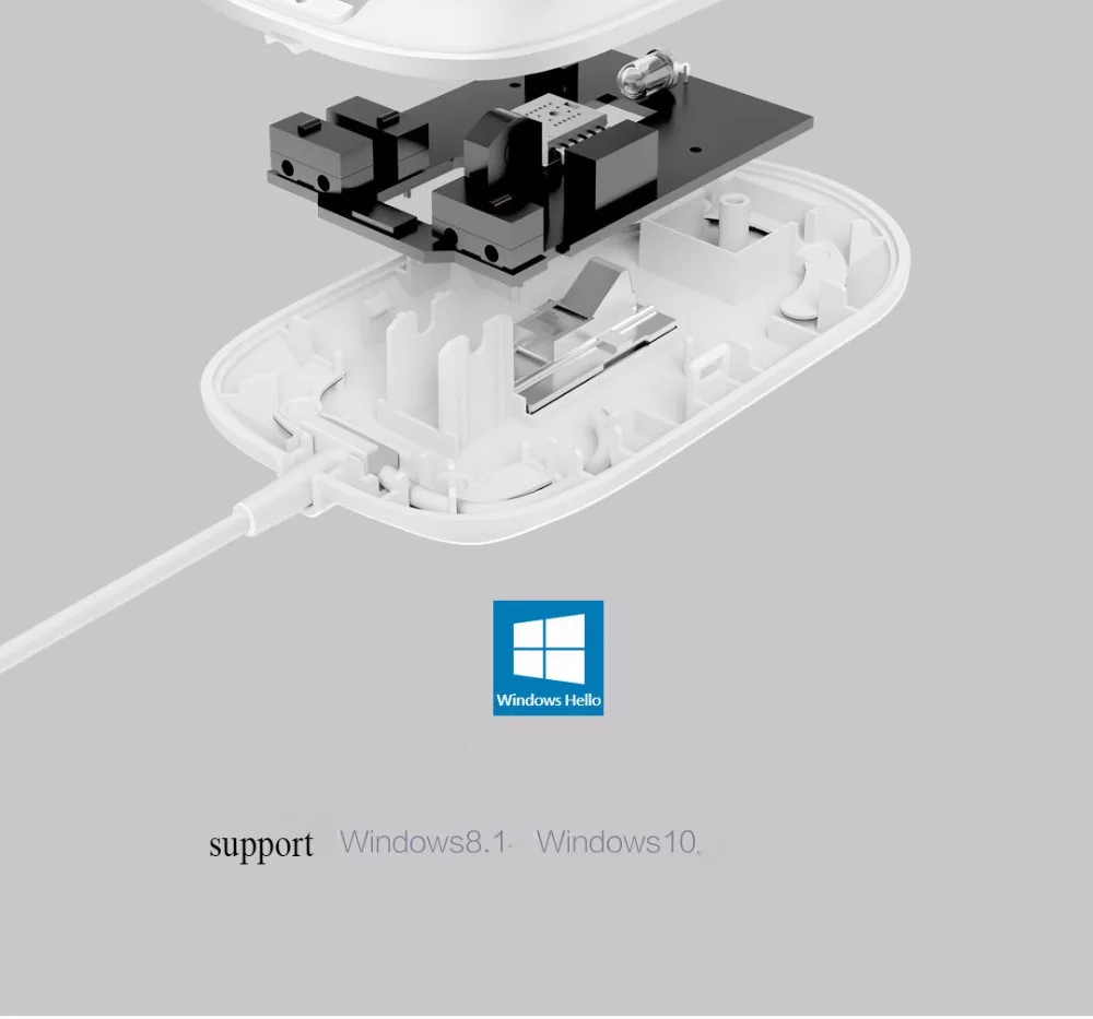 Xiaomi мышь с детектором отпечатка пальца идентификация USB интерфейс ноутбук Настольный компьютер игра офис Проводная умная игровая мышь для Windows10