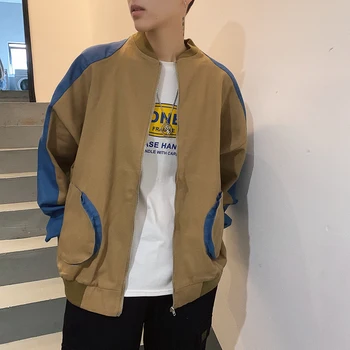 

Autumn New Jacket Men Fashion Characters Print Casual Baseball Uniform Jacket Man Streetwear Wild Hip Hop Loose Bomber Jacket