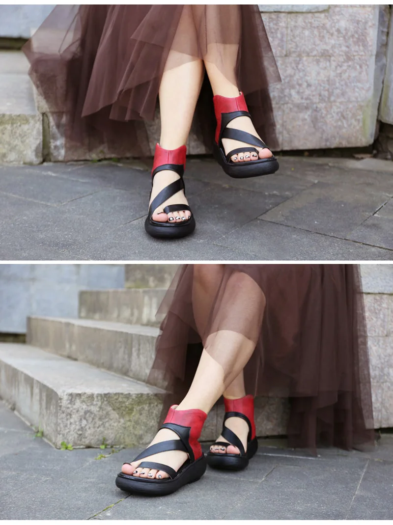 Сандалии с носком в английском стиле; женская повседневная обувь; крутые кожаные ботинки в римском стиле