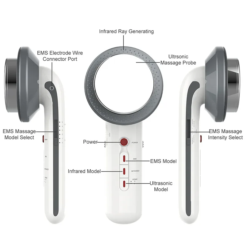 Ультразвуковая кавитация, EMS, массажер для похудения, потеря веса, Антицеллюлитный жиросжигатель, гальваническая инфракрасная ультразвуковая волновая терапия