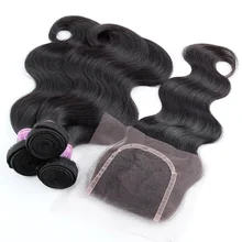 3 Bundles Brazilian Virgin Hair With Closure, Aliexpress YVONNE Brazilian Body Wave With Closure,100% Human Hair