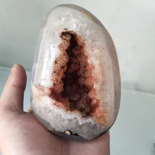 A 833g Natural agate geode crystal cave crystal clusters. beautifully stones and crystals decorated