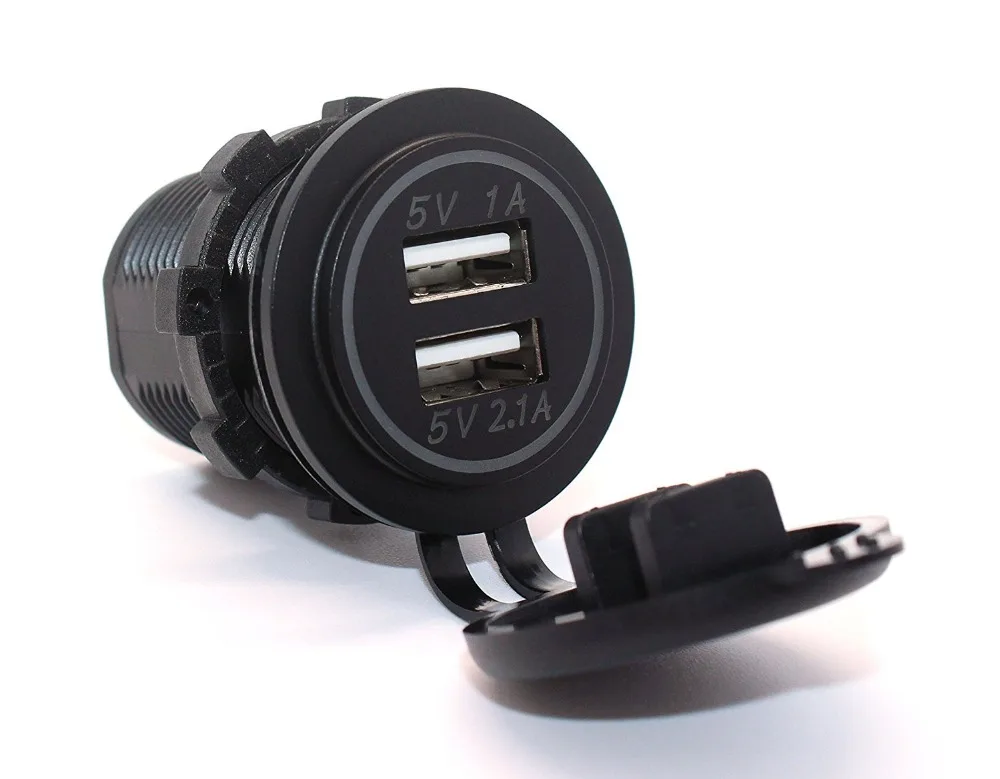 Автомобильное зарядное устройство с двумя Usb портами 5 в 2 1 а/1 А|usb car charger waterproof|charger