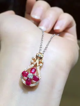 

Qi Xuan_Red Stone Fashion Violin Pendant Necklaces_Real Red Stone Necklaces_Quality Guaranteed_Manufacturer Directly Sale