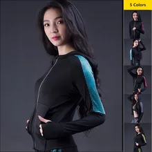 Женская спортивная куртка, верхняя одежда, толстовки на молнии, Фитнес Бег Йога, топы для девочек, быстросохнущая спортивная одежда с длинными рукавами