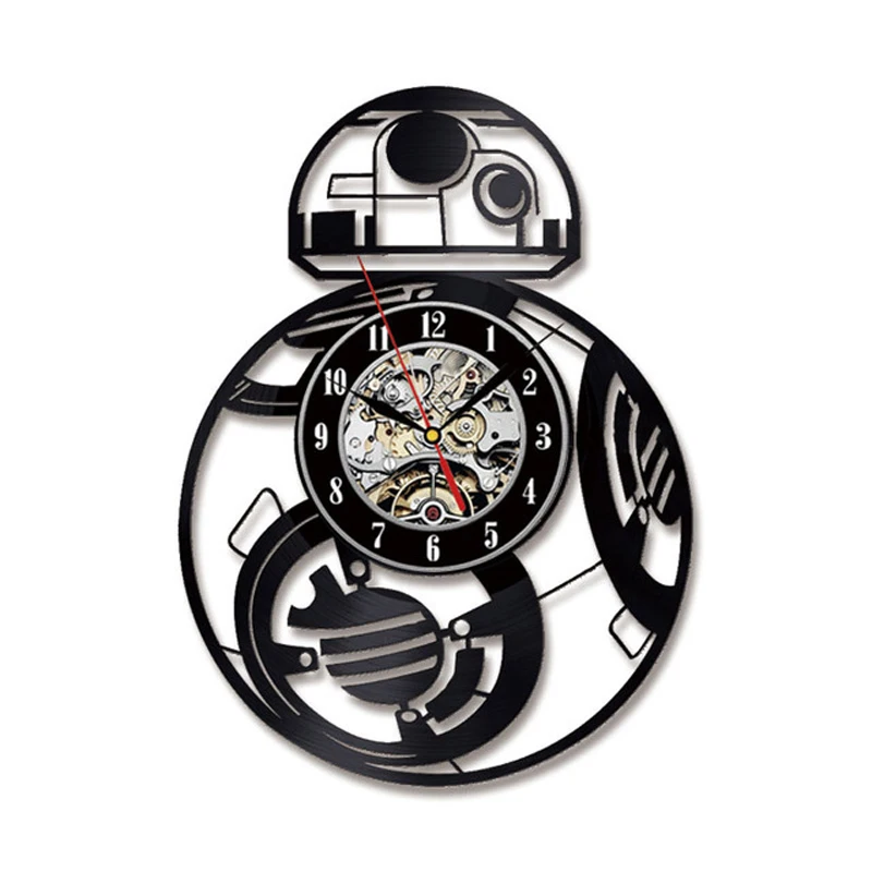 12in 3d wall clock Star Wars LED Wall Clock with 7 Colors Modern Design Movie Vintage Vinyl Record Clocks Wall Watch Home Decor