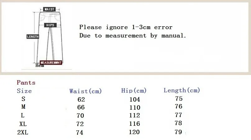 size pants