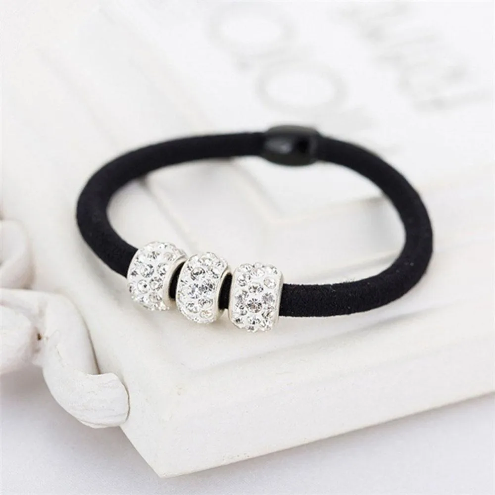 

Hair Rope For Girls Hair Accessories Elastic Hair Bands HairBand Women Rhinestone beads Decorations Rubber Band for Hair 5.4 cm