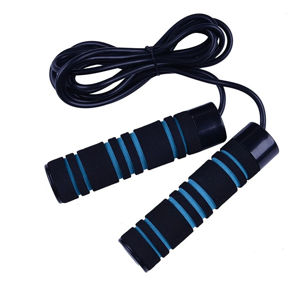 Lompat Tali Skipping Tertimbang Untuk Latihan Cardio Canggih Dengan Busa Menangani Pvc Hitam Bule Jump Rope Skipping Jump Ropeskipping Jump Aliexpress
