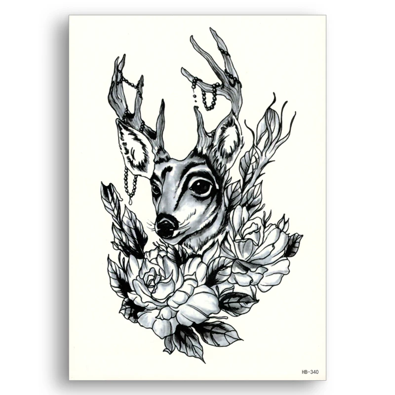 033 50 De Réductionfaux Tatouage Transfert Deau étanche Temporaire Cerf Autocollant Fleur Bras Femmes Hommes Sexy Beauté Corps Art Cool Trucs Pas