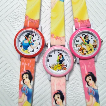 

Beautiful Snow White Princess Creative Kids Watches For Student Girls Clock Children Watch Waterproof Casual Quartz Wristwatches