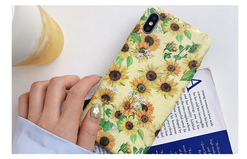 Silicone Flower Case For iPhone 8 8plus 7 7 Plus Phone Case For iphone 6 s 6s Plus X XR XS Max Cases Cover Coque Capinha Funda (17)