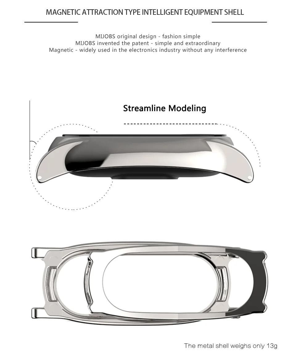 Металлический ремешок Mijobs для Xiaomi Mi Band 2 ремешка браслет из нержавеющей стали кожаный Смарт-браслет Сменные аксессуары для Mi Band 2