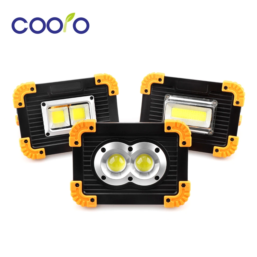 

20W COB LED Portable Spotlight Rechargeable Outdoor Working Light Floodlight For Hunting Camping Searchlight Emergency Light