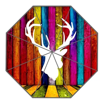 

New Arrive Custom Elk, antlers, deer Umbrellas Creative Design High Quality Foldable Rain Umbrella