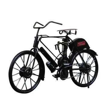 

Metal Crafts Old Bicycle Model Retro Vintage Old Bike Model Antique Bicycle Club Figurine Ornament Home Office Decoration