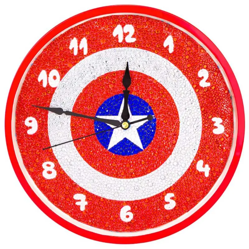 

Pentagram DIY Clock Diamond Painting Kits , Wall Decor with Colorful Diamonds ,Kids Arts and Crafts Kit Includes Clock Mechanism