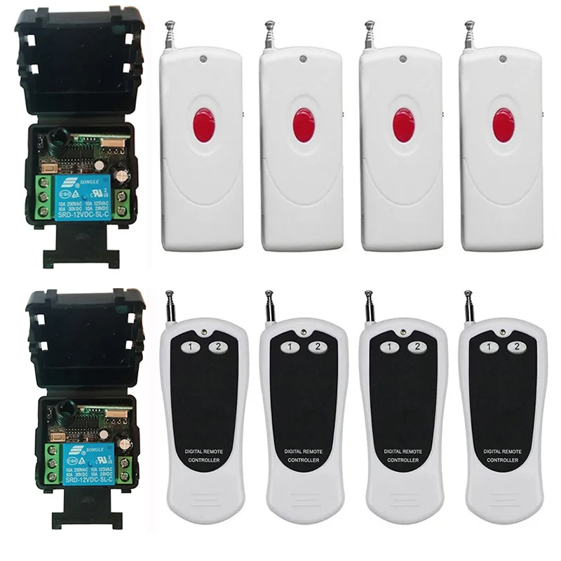 

500M DC12V 24V 1CH 1 CH 10A Radio Controller RF Wireless Relay Remote Control Switch Transmitter+Receiver Garage Door/lamp