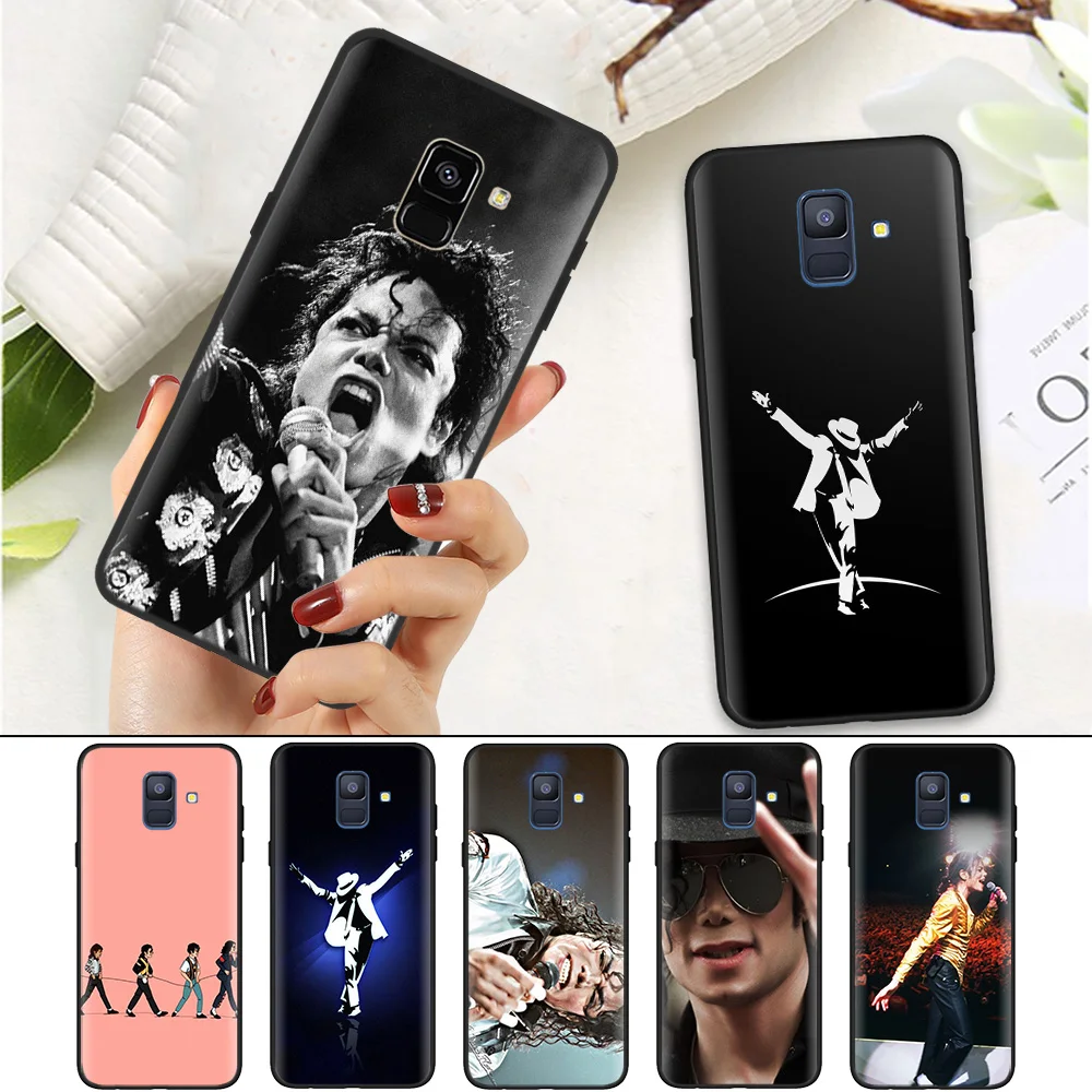 

Black Silicone Soft Case Cover for Samsung Galaxy A7 A70 A50 A40 A30 A20 A10 A8 A9 A6 2018 Plus 2018 Star A20E Michael Jackson