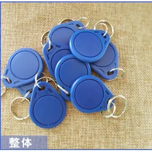 100 шт./лот радиочастотные Брелоки для ключей 13,56 МГц ISO 14443A M1 1 K S50 Совместимость FM11RF08 голубой цвет