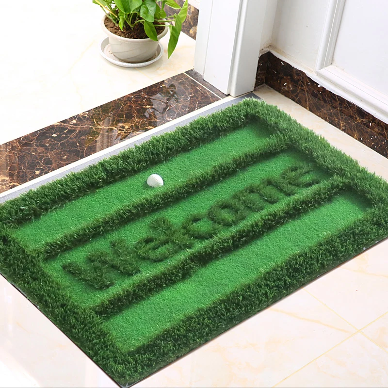 

2018 New Golf Swing putting training Welcome mat green putter swing training mat scale practice deviceThickness: 0.5cm/1.5cm