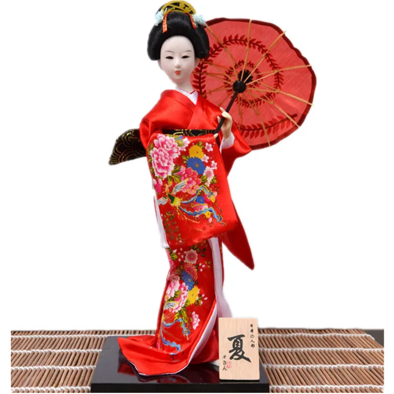 Японская миниатюрная кукла гейши 30 см с красивым кимоно Традиционная японская