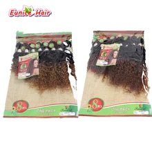 Сильно вьющиеся Омбре свободные волнистые волосы 1B/27 Омбре коричневые волосы для наращивания 8-14 дюймов 8 шт./упак. волосы перуанские афро кудрявые