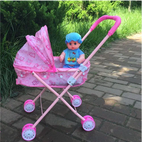 Складная детская коляска имитация игры корзина для покупок девочка дети ролевые игры мебель игрушки Детская кукла коляска