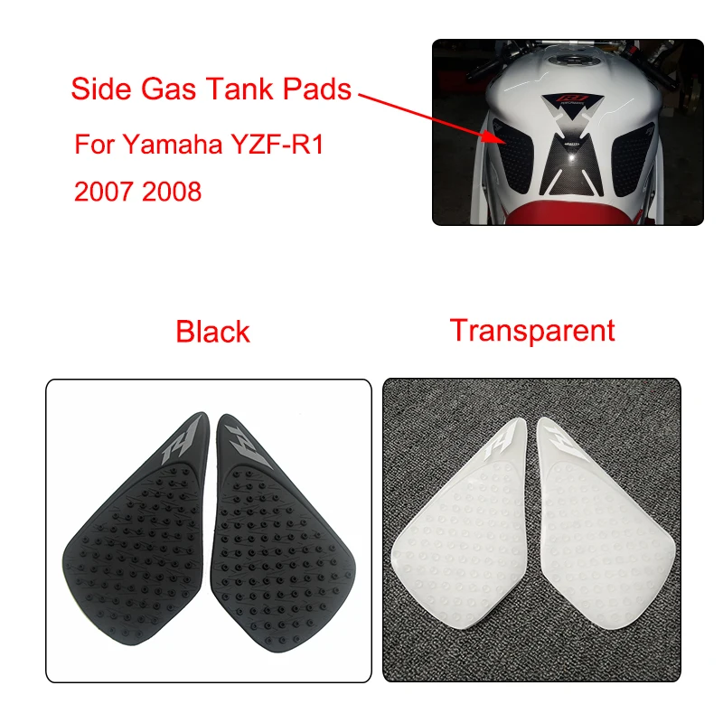 MTCLUB 2007 2008 R1 YZF-R1 Motorcycle Anti slip Fuel Tank Pad Side Gas Knee Grip Traction Pads For Yamaha YZF R1 2007 2008 (9)