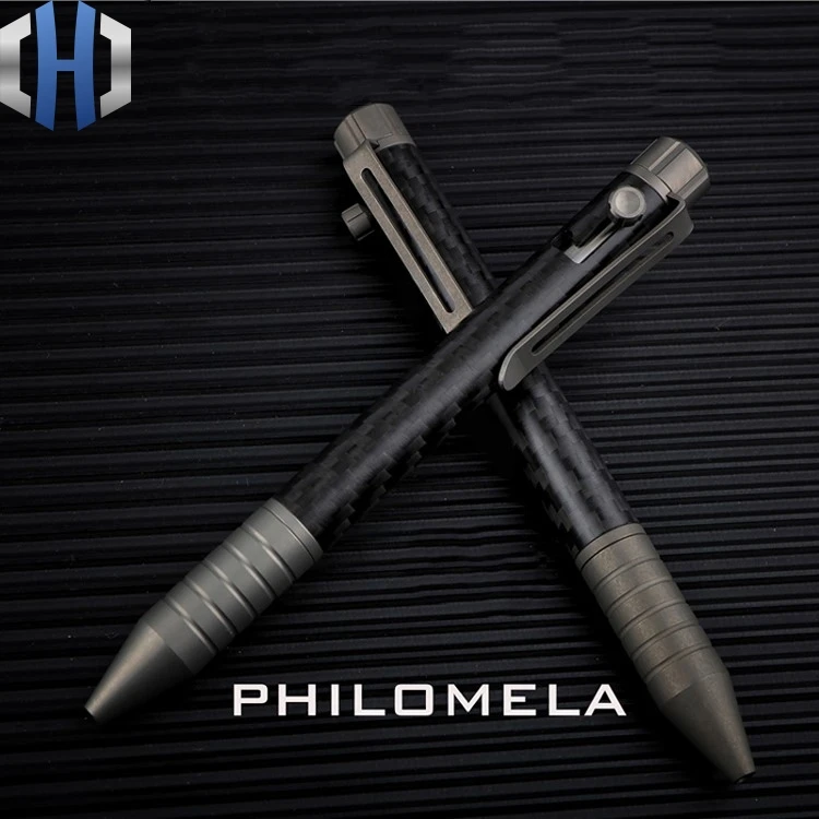 

Carbon Fiber Titanium Alloy Bolt Pen Light Portable EDC Tool Tactical Pen Signature Pen Gel Pen