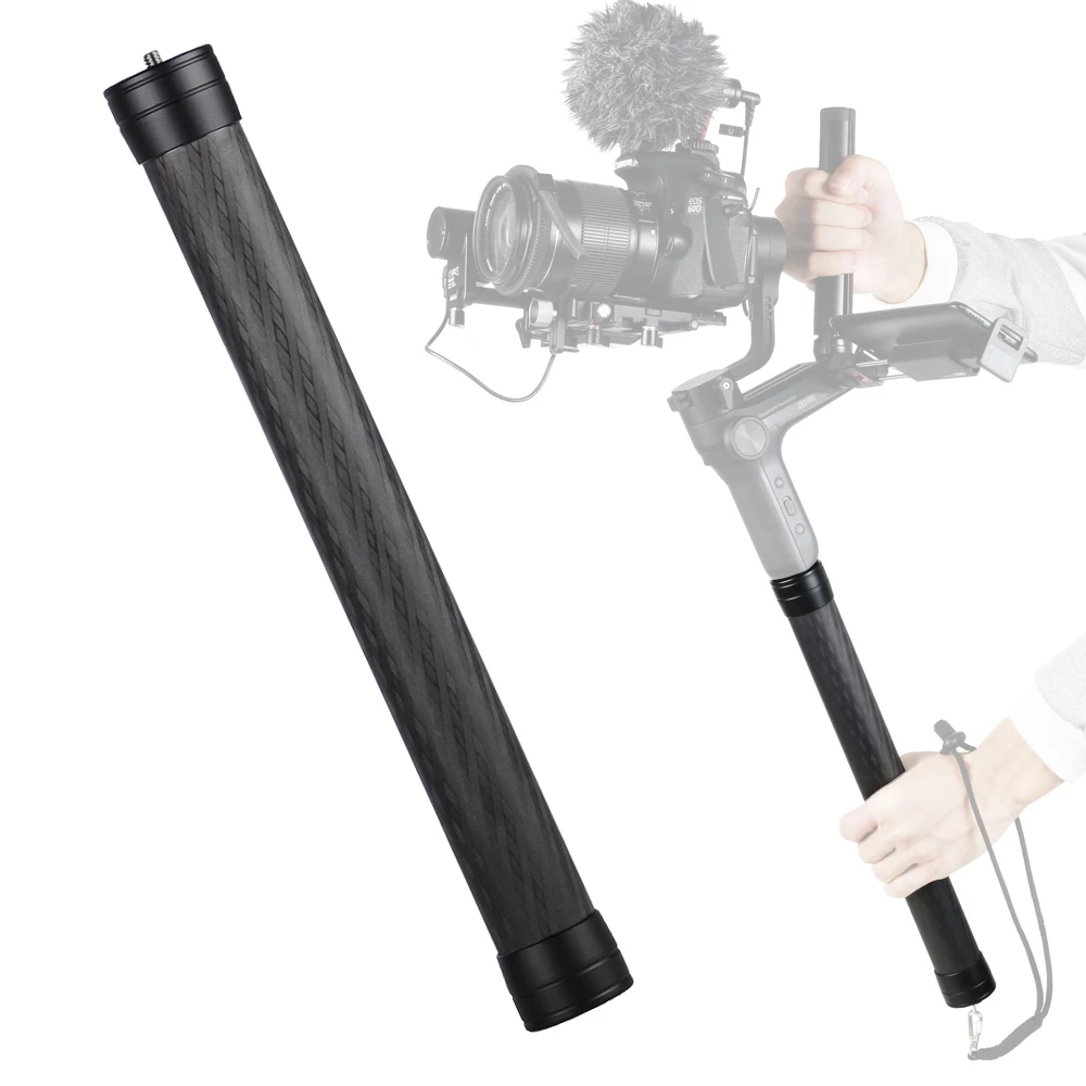 B Blesiya 14.2 inch Carbon Pole Extension Rod Monopod 1//4/'/' Thread Compatible for DJI RS2 RSC2 Ronin SC